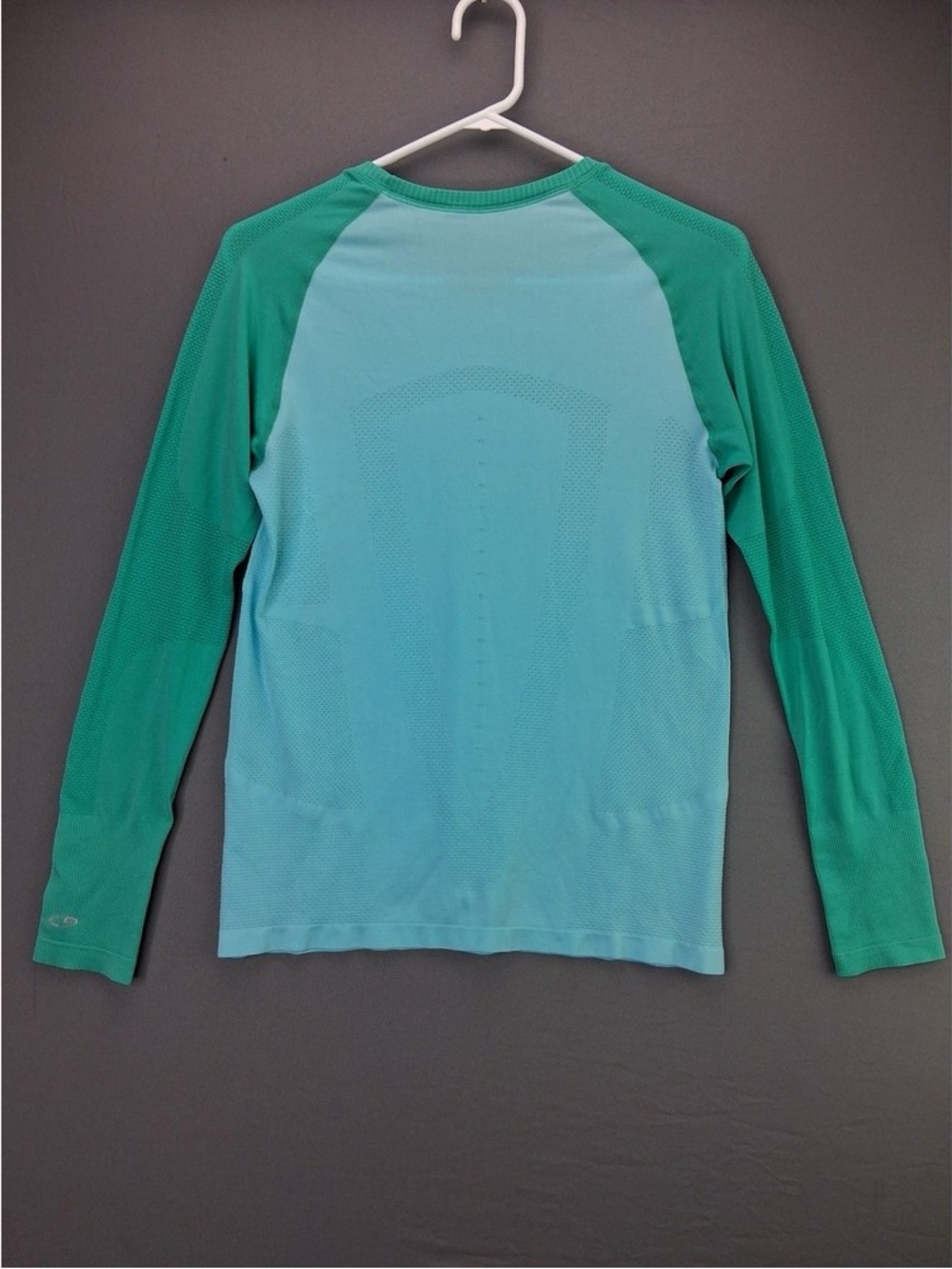 Kids Long-Sleeve Performance Top in Aqua and Teal